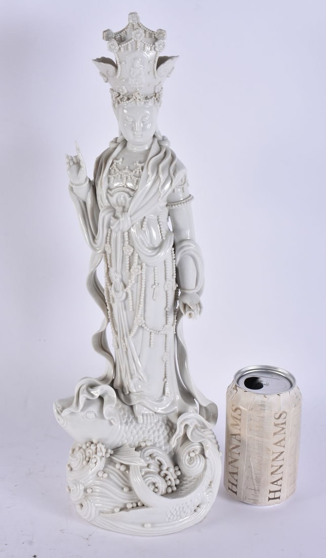 A CHINESE BLANC DE CHINE PORCELAIN IMMORTAL. 40 cm high. (1 of 5)