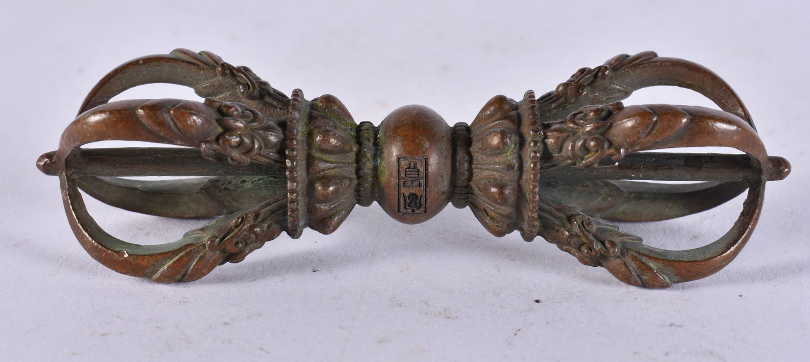 A TIBETAN BRONZE PHURBA. 79 grams. 9.5 cm x 3 cm. (1 of 3)