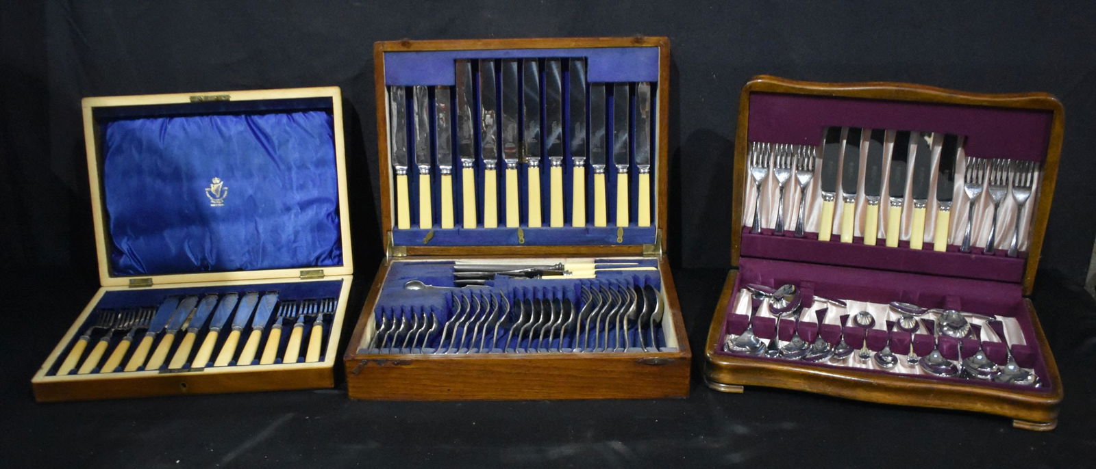 Three boxed canteens of cutlery S. Tyzack & Sons , Ringfield etc 8 x 38 x 26cm (3) (1 of 7)