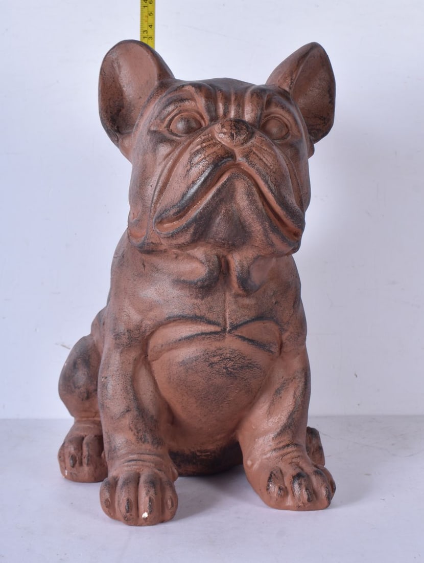 A Terracotta bulldog 35cm (1 of 5)
