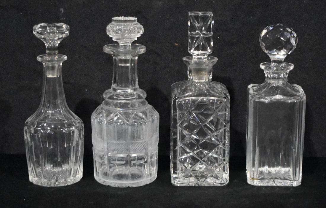A collection of cut glass decanters 28cm (4) (1 of 2)