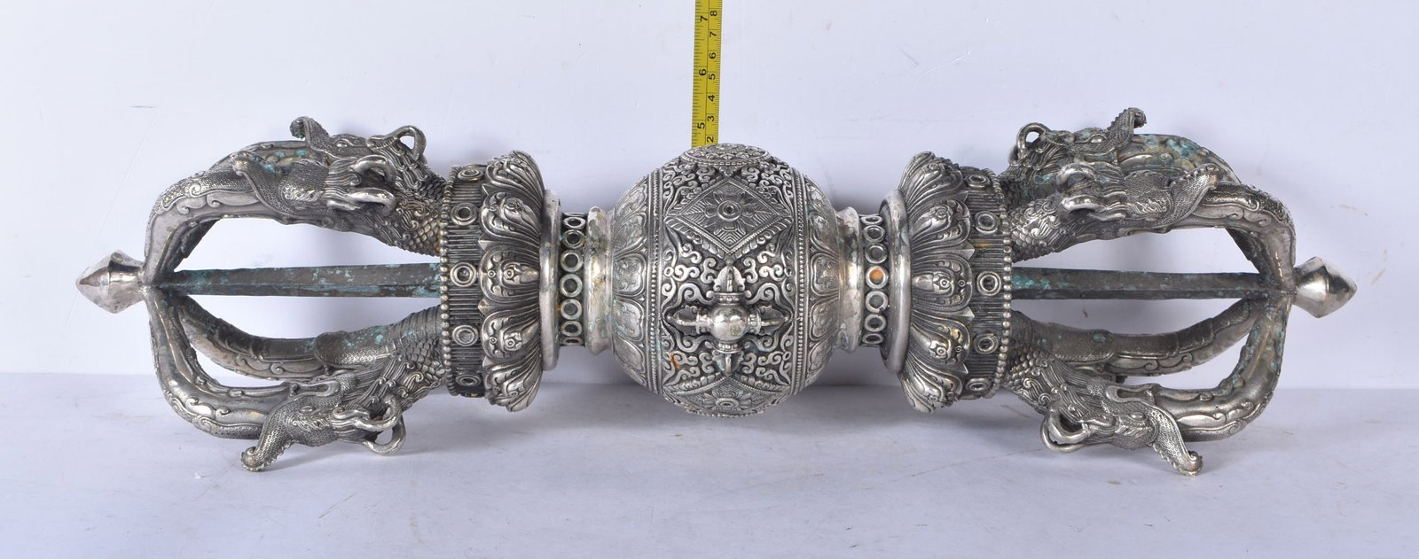 A huge Tibetan white metal Vadja 56cm (1 of 5)