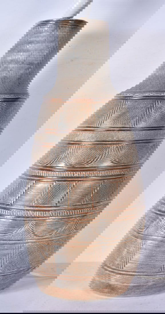 A Grayshott studio pottery lamp base, signed 'Michael Dixon' 68cm (1 of 4)