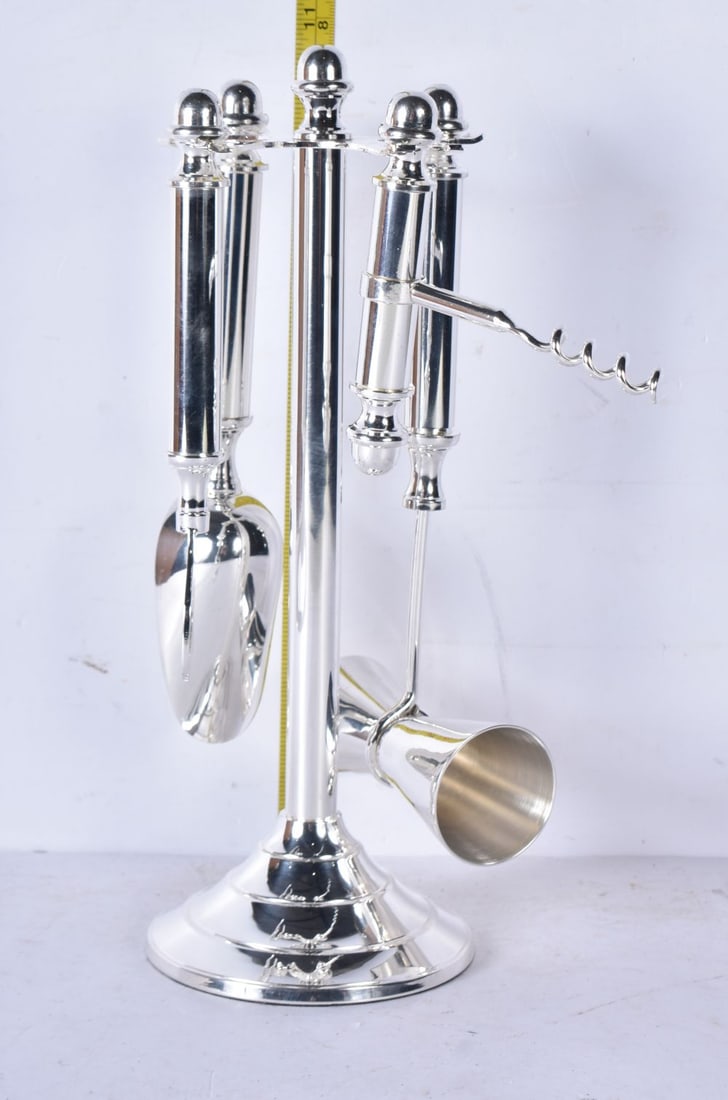 Silver plated bar tools 28cm (1 of 3)