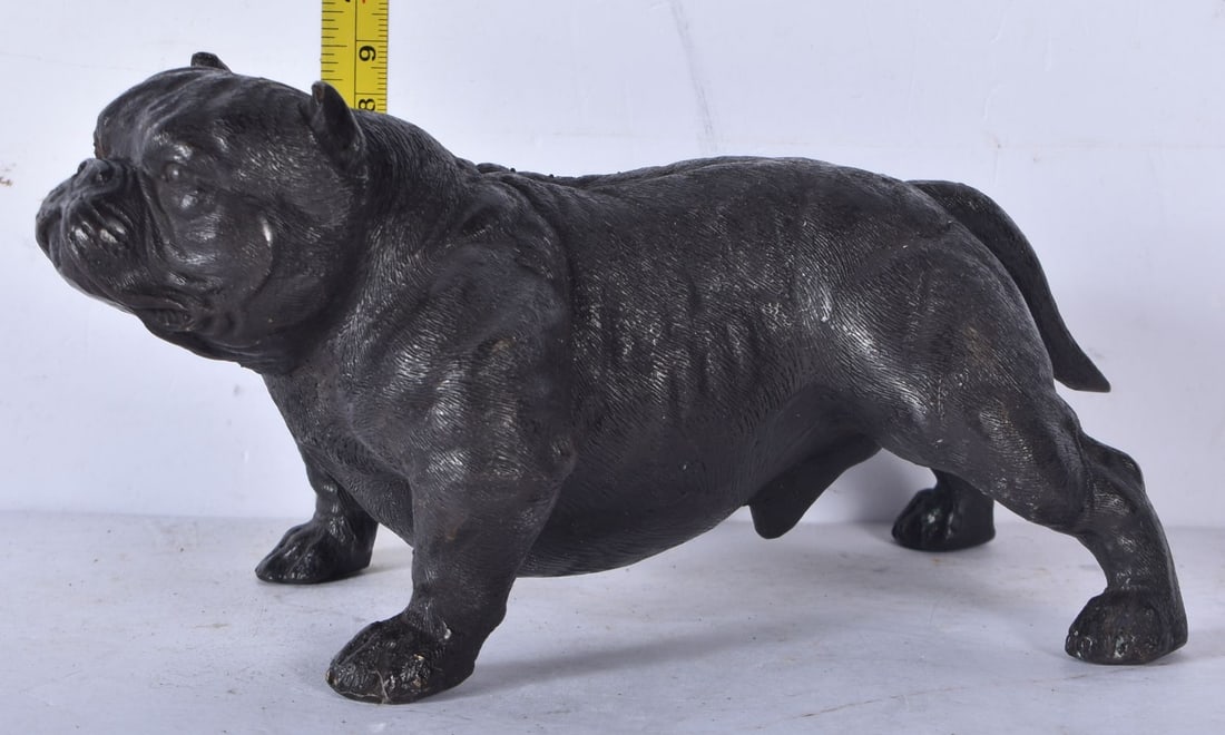 A bronze bulldog 10 x 19cm (1 of 4)
