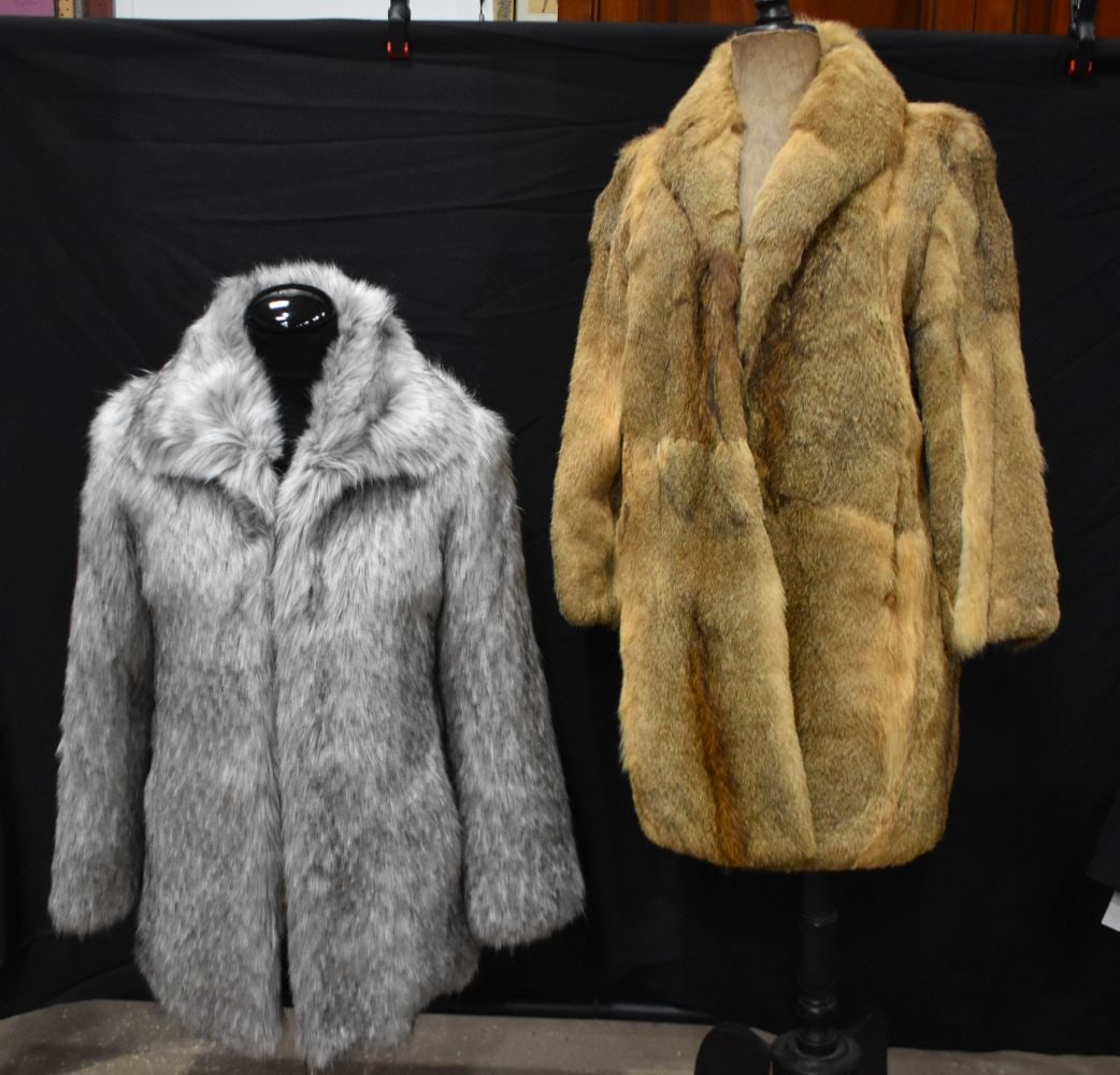A Ruby & Ed simulated fur coat together with another fur coat both size 10/12 (2) (1 of 11)