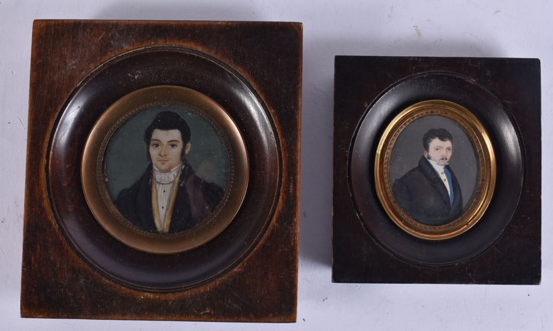 TWO 19TH CENTURY ENGLISH WATERCOLOURS. Largest 14cm x 13 cm. image 6.75 cm wide. (2): TWO 19TH CENTURY ENGLISH WATERCOLOURS. Largest 14cm x 13 cm. image 6.75 cm wide. (2)