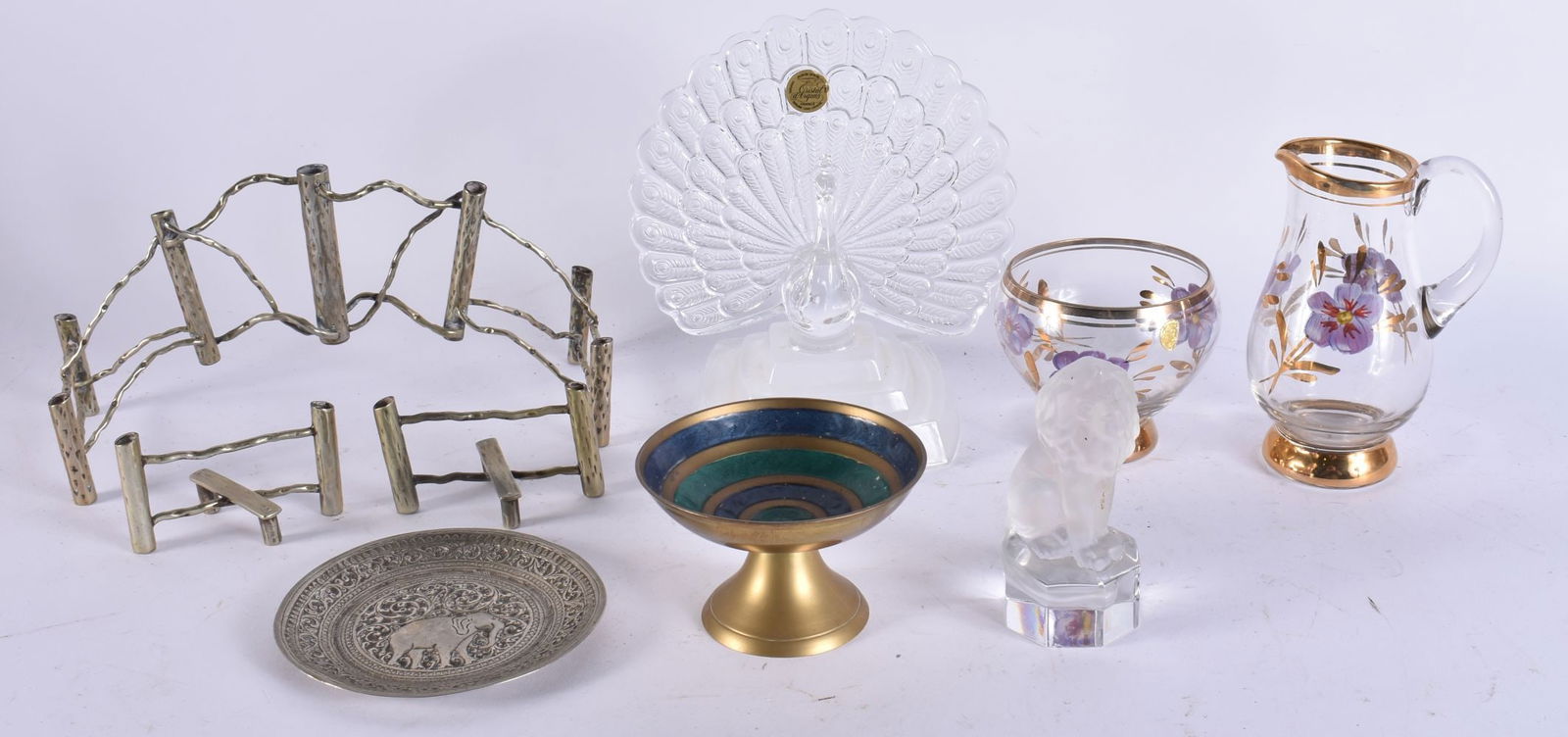 AN INDIAN WHITE METAL DISH etc. (qty) (1 of 7)