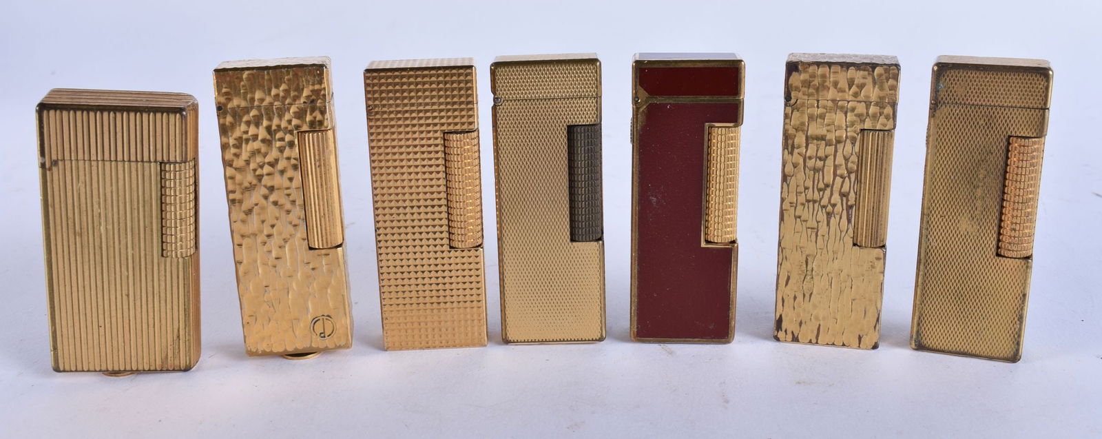 SEVEN DUNHILL LIGHTERS. (7) (1 of 5)