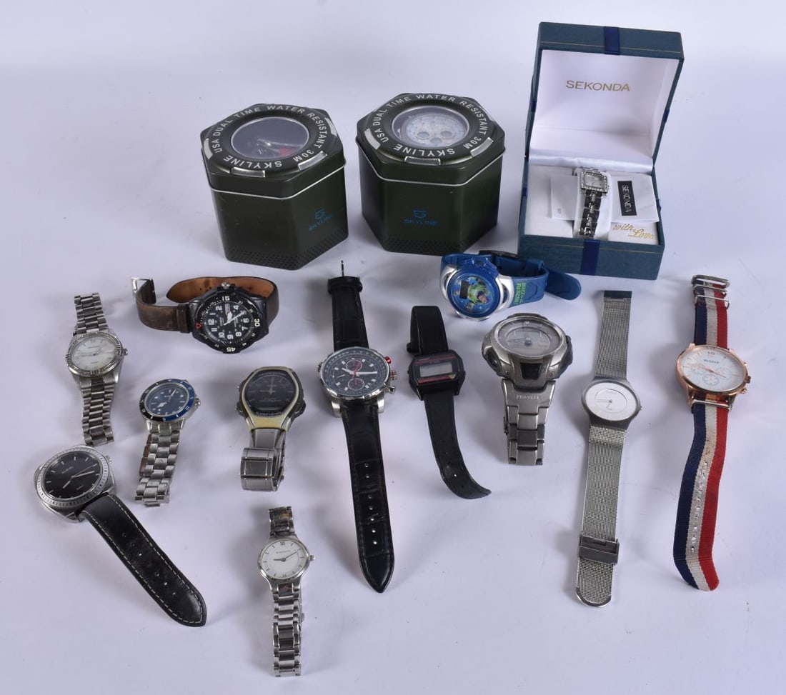 THREE CASIO WRIST WATCHES together with other watches. (qty) (1 of 6)