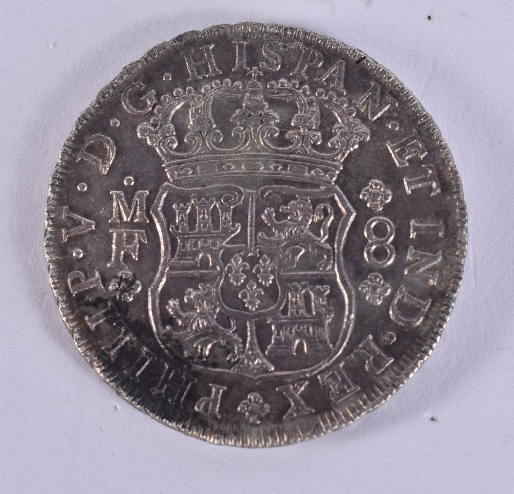 A 1741 COIN. 26 grams. 3.75 cm wide. (1 of 2)