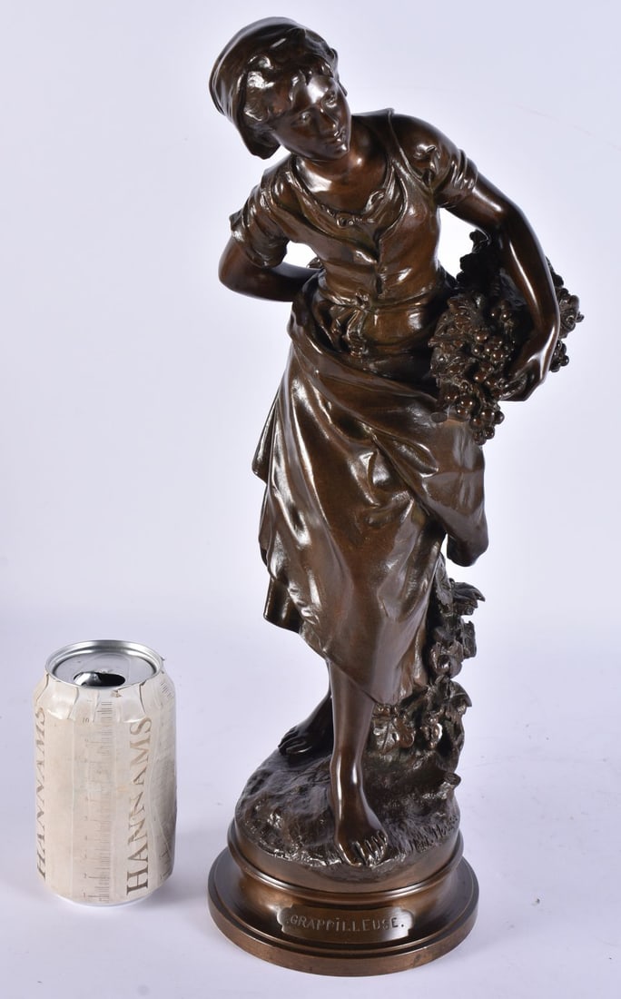 Mathurin Moreau (1822-1912) French, Grappilleuse. 41 cm high. (1 of 7)