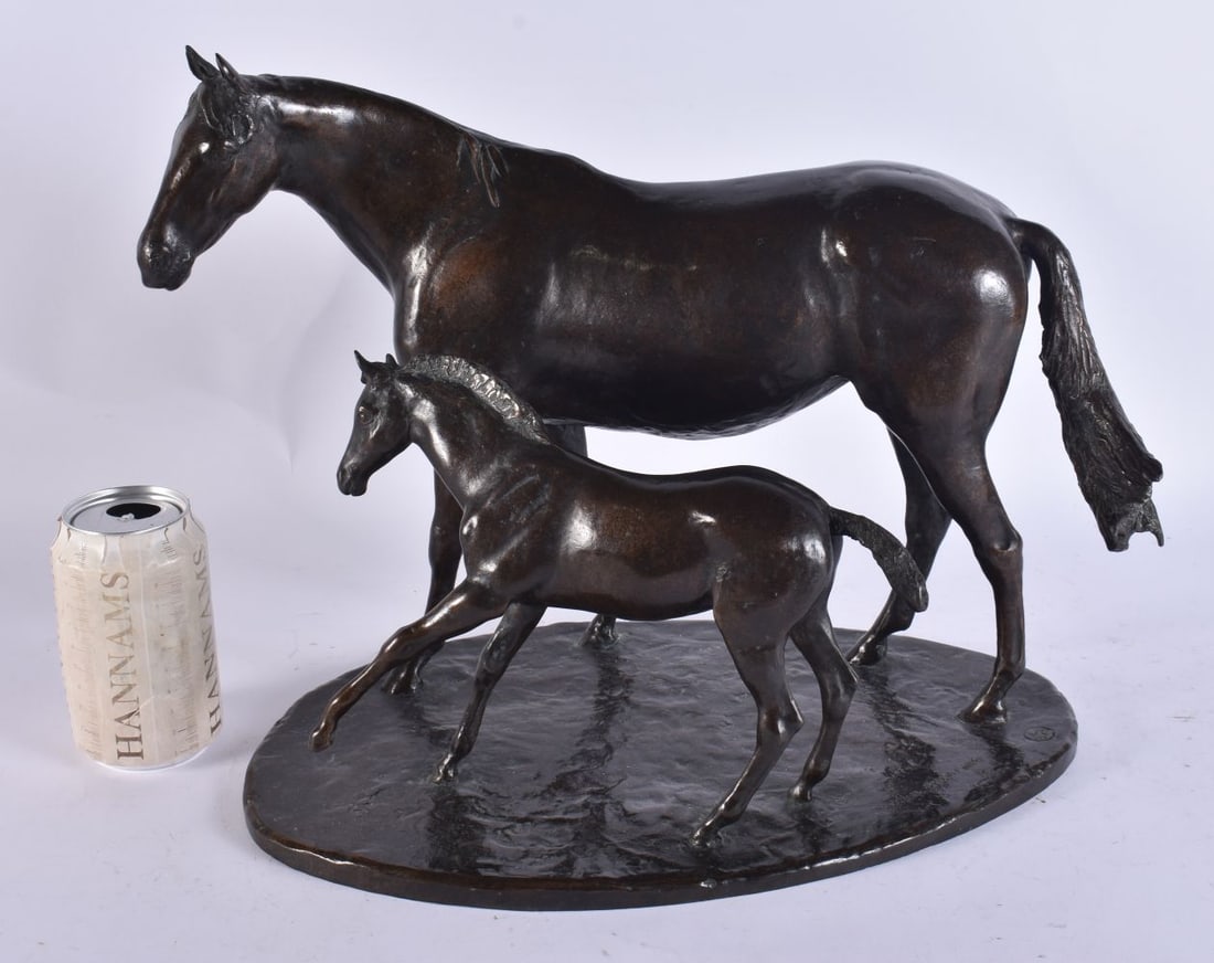 John Skeaping (1901-1980) Bronze, Stallion and foal, 2/10. 42 cm x 32 cm. Note: Skeaping was the fir (1 of 9)