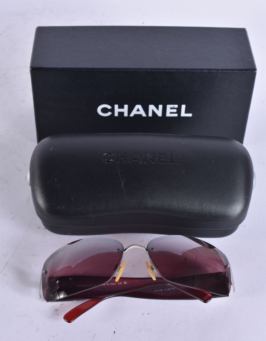 Chanel Red Diamante Sunglasses w/ Case & Box. WE ARE UNABLE TO SHIP THIS LOT TO USA/CANADA: Chanel Red Diamante Sunglasses w/ Case & Box. WE ARE UNABLE TO SHIP THIS LOT TO USA/CANADA