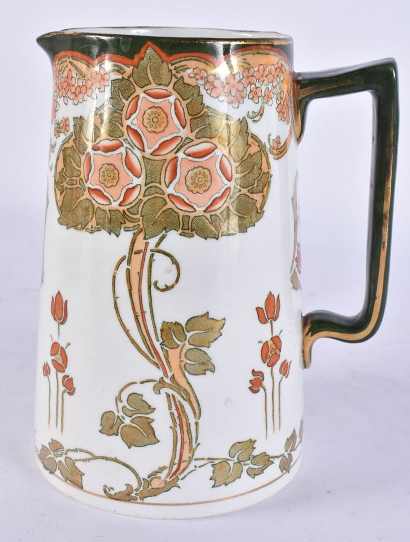 AN ART NOUVEAU ENA DOULTON JUG. 14.5 cm high. (1 of 5)