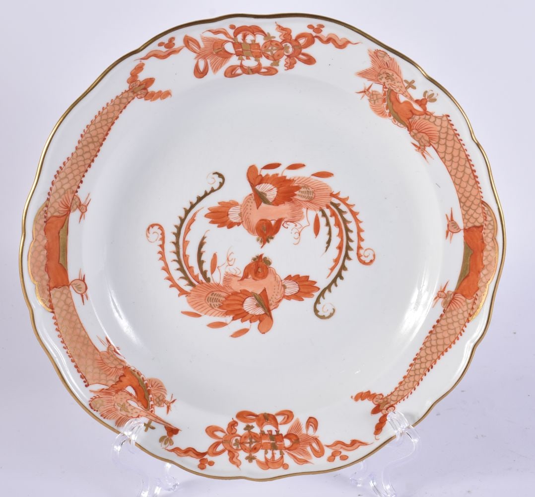 A MEISSEN PORCELAIN PLATE painted with birds. 21 cm wide. (1 of 5)