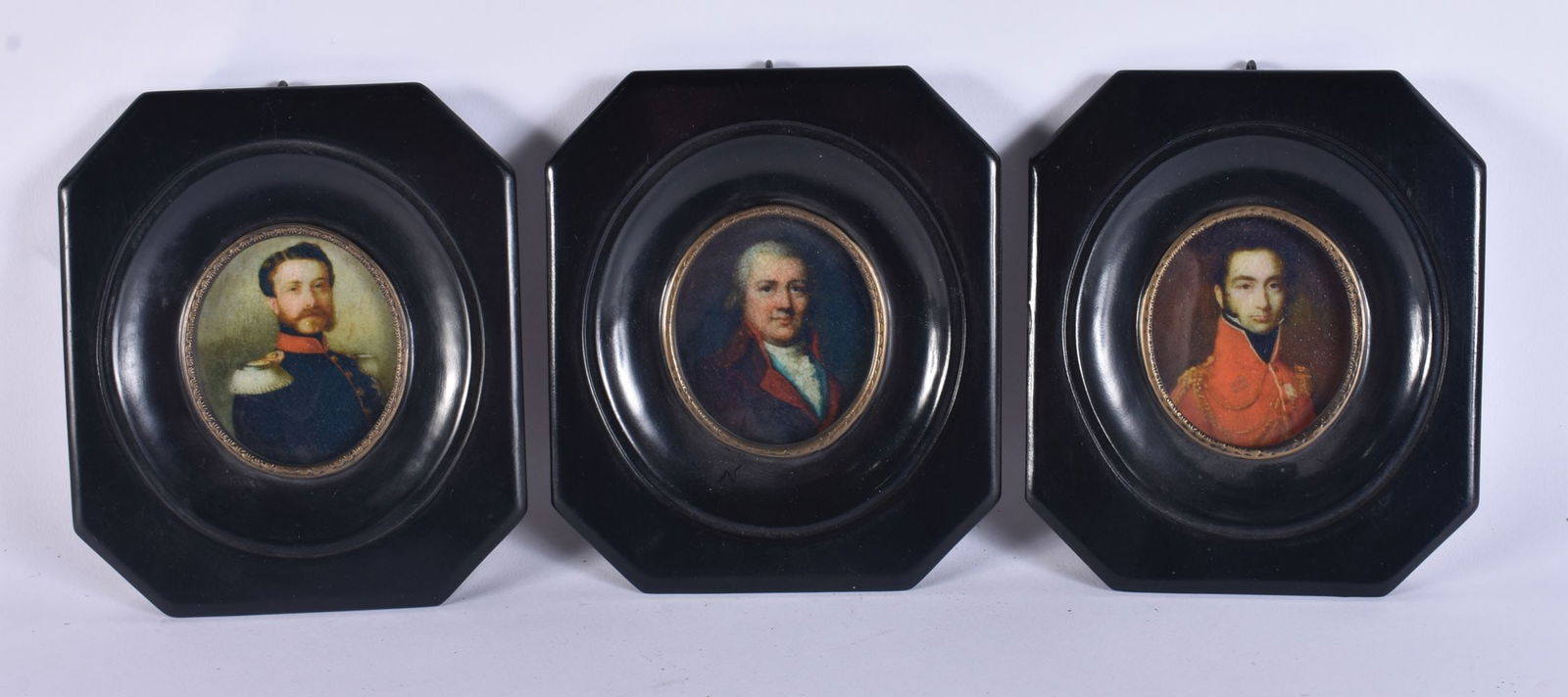 THREE MINIATURES. 13 cm x 11 cm. (3): THREE MINIATURES. 13 cm x 11 cm. (3)