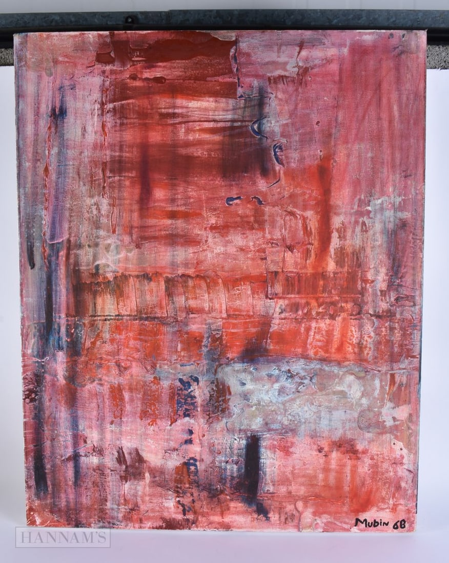 Attributed to Mubin Orhan (1924-1981) Turkish, Abstract, Oil on canvas. 76.5 cm x 61 cm.: Attributed to Mubin Orhan (1924-1981) Turkish, Abstract, Oil on canvas. 76.5 cm x 61 cm.