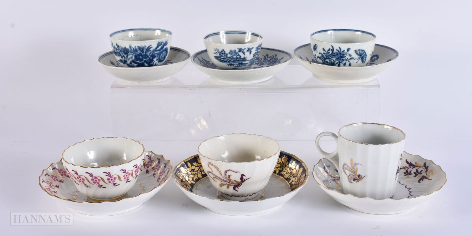 ASSORTED 18TH CENTURY WORCESTER PORCELAIN etc. (12) (1 of 6)