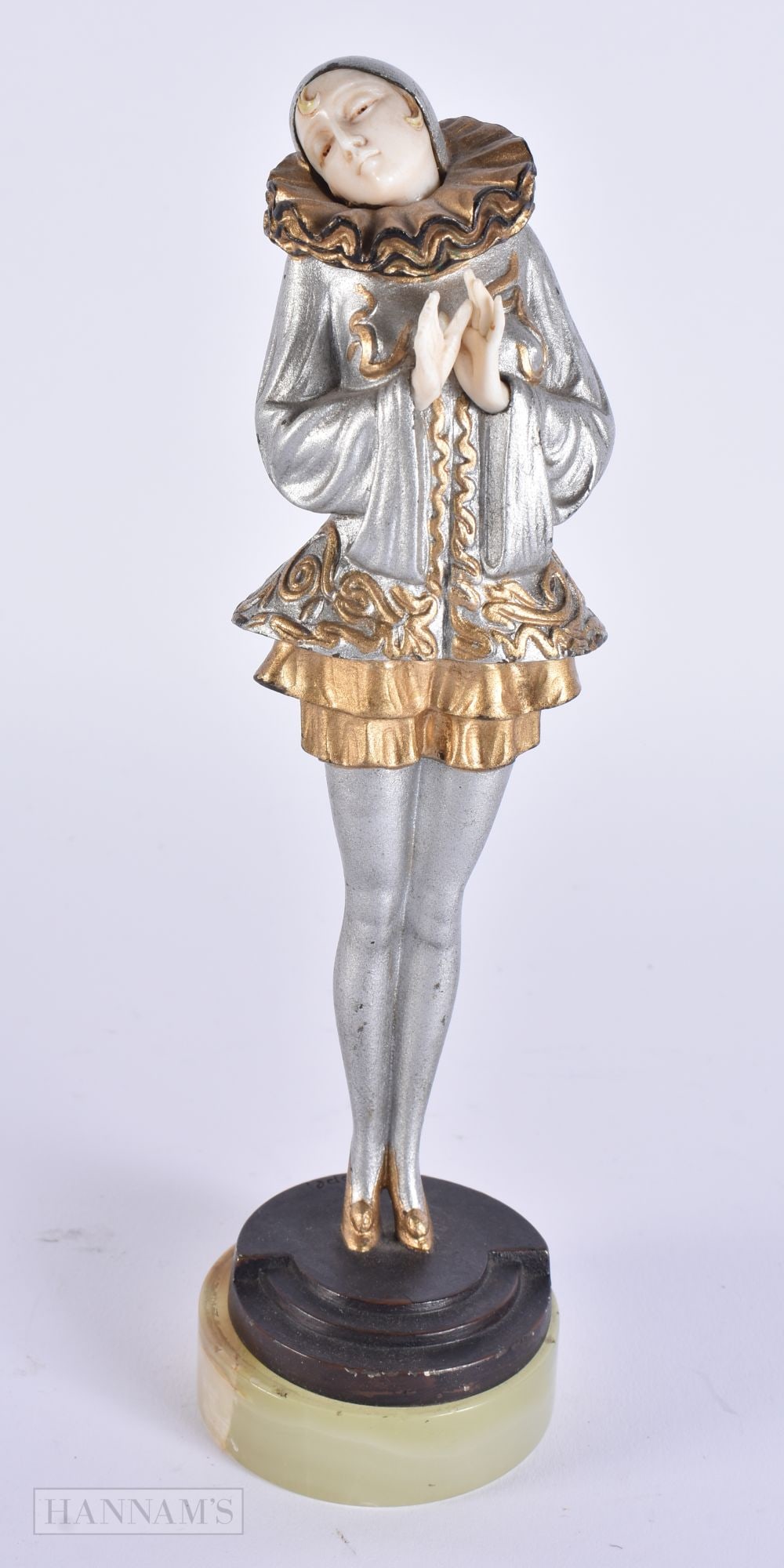 Paul Phillipe (C1920) Cold painted silvered bronze, Female. 22.5 cm high. (1 of 8)