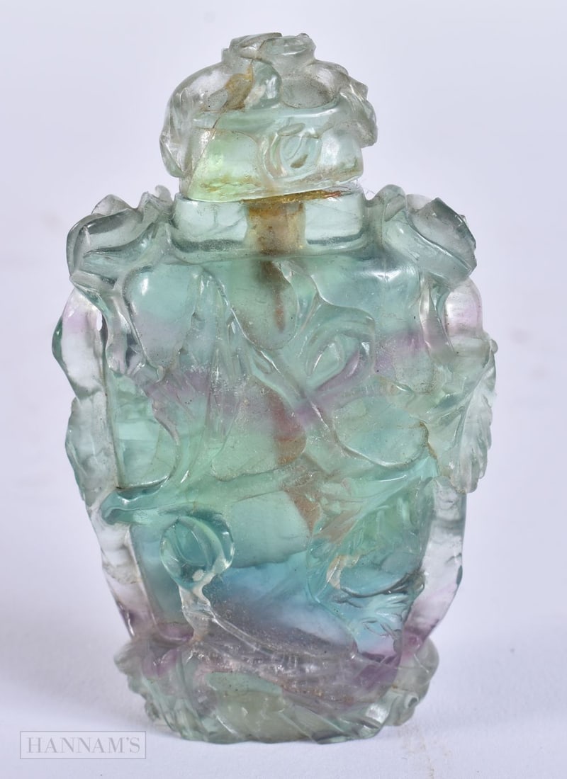 A 19TH CENTURY CHINESE CARVED AVENTURINE STONE SNUFF BOTTLE Qing. 7 cm x 4 cm. (1 of 6)
