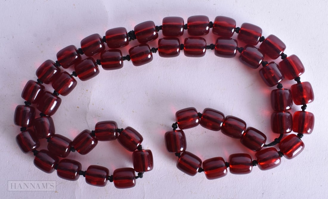 A Bead Necklace. Bead Size 11mm, Length 72cm, weight 57g (1 of 2)