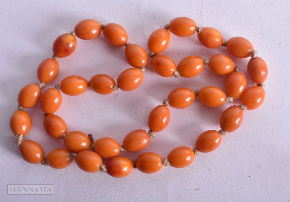 A Beaded Necklace. Bead Size 12mm, Length 68cm, weight 58g (1 of 3)