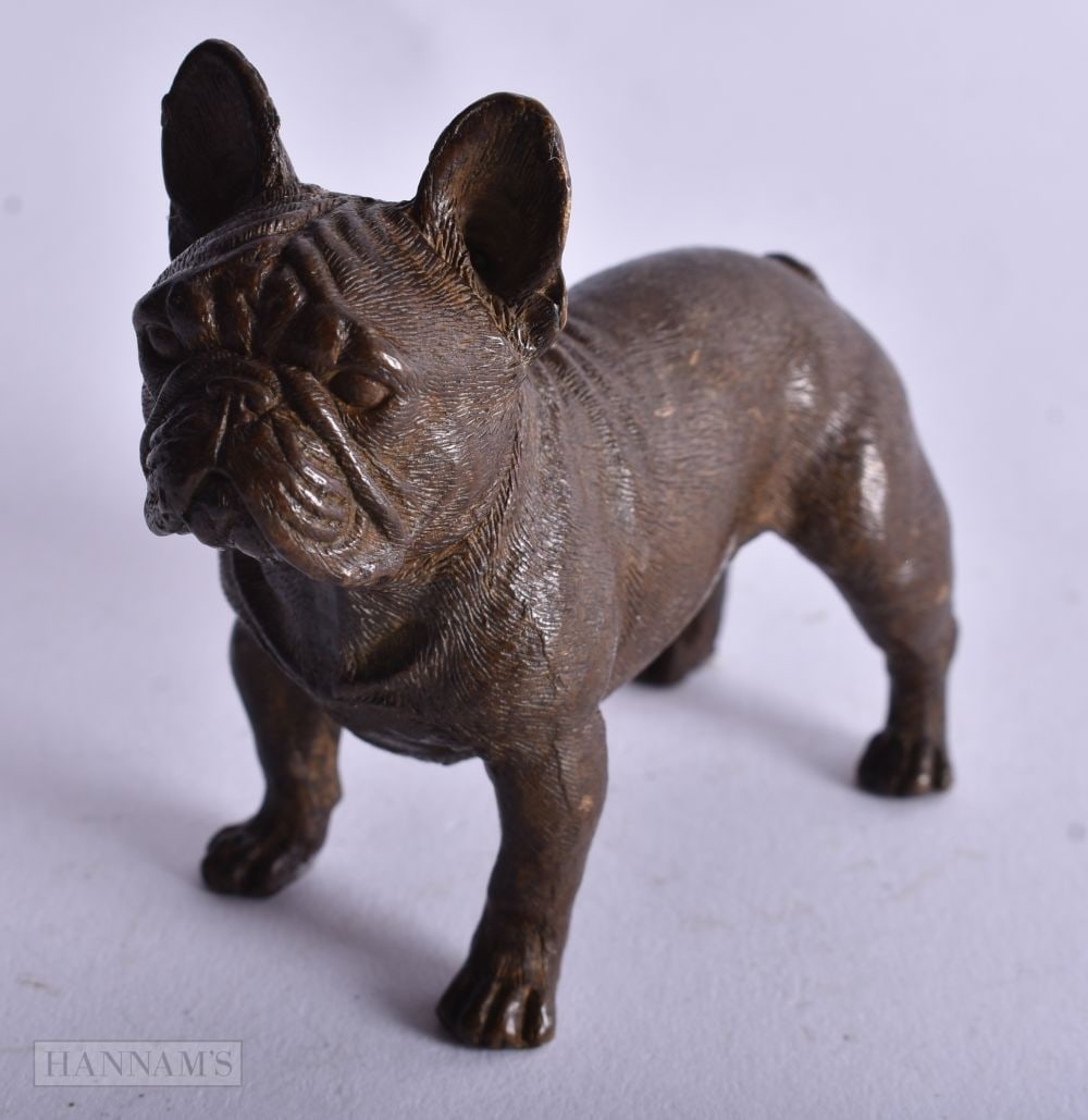 A Bronze Bulldog. 6.5 cm x 7.7cm x 3.4cm, weight 319g (1 of 4)