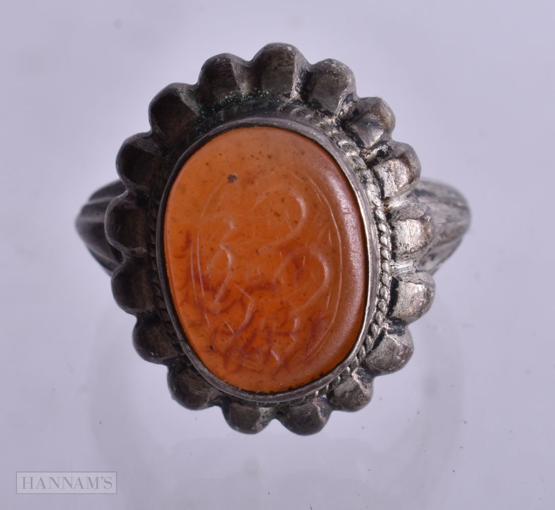 A Hardstone Seal Ring. Size P, weight 9.7g (1 of 3)
