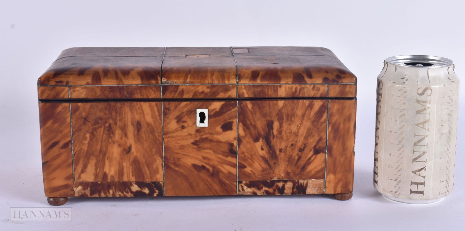 A REGENCY TORTOISESHELL RECTANGULAR BOX. 25 cm x 12 cm. (1 of 5)