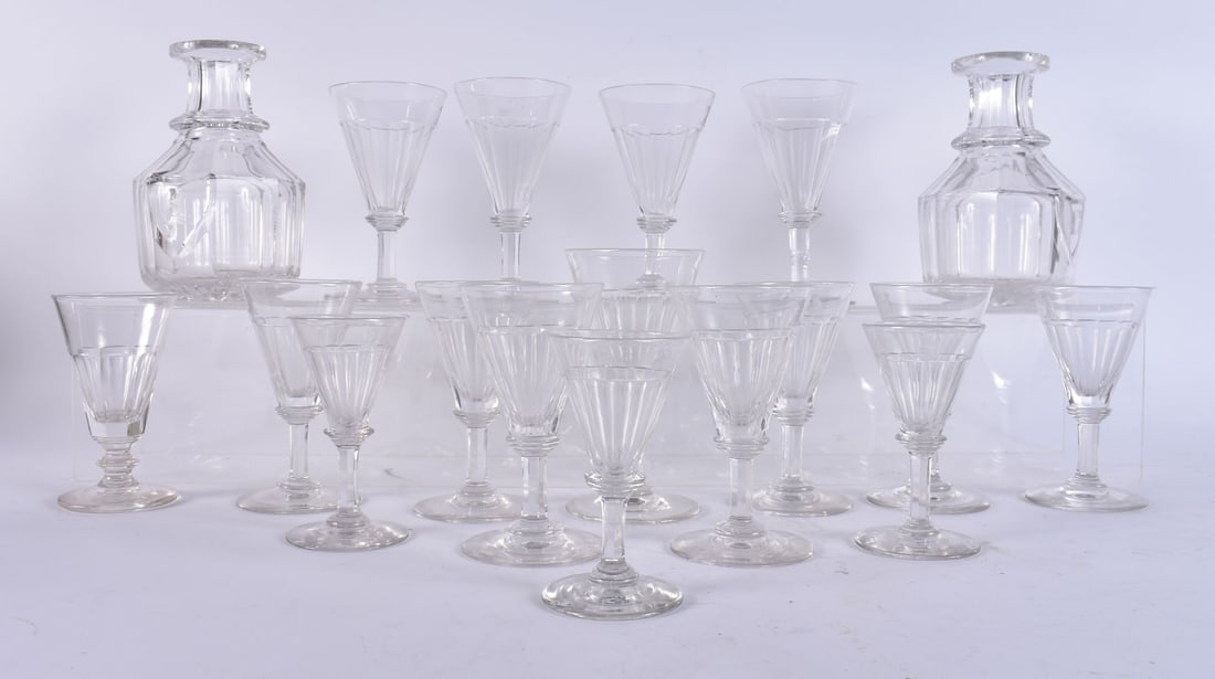 A GROUP OF ENGLISH GLASS ARMORIAL GLASSWARE (Sir Trevor Reeve - Reeve Family Crest). (qty) (1 of 6)