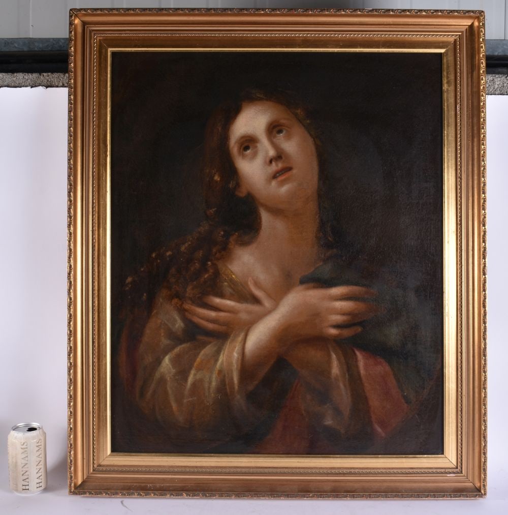 Italian School (18th/19th Century) Oil on canvas, Mourning female. 86 cm x 76 cm, image 72 cm x 65 c (1 of 11)
