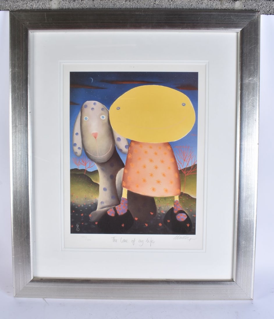 Mackenzie Thorpe 'The Love of My Life' Print. 74 cm x 62 cm.: Mackenzie Thorpe 'The Love of My Life' Print. 74 cm x 62 cm.