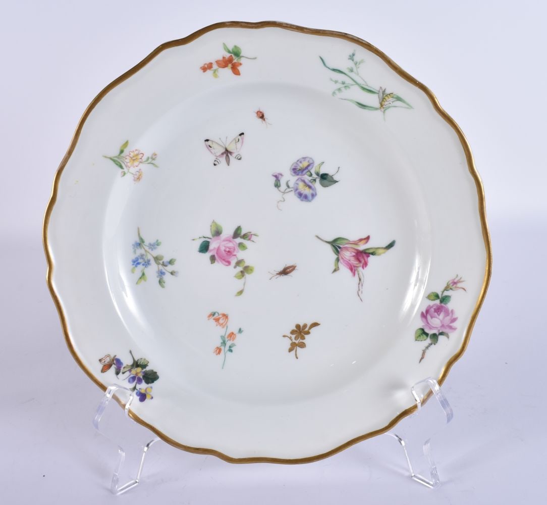 A MEISSEN PORCELAIN PLATE. 20.5 cm wide. (1 of 4)