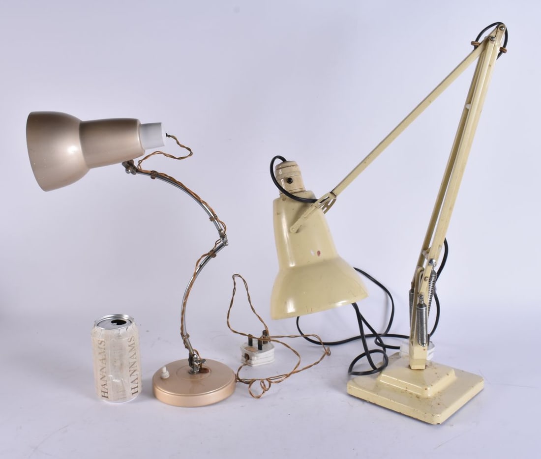 TWO VINTAGE ANGLEPOISE LAMPS. (2) (1 of 5)