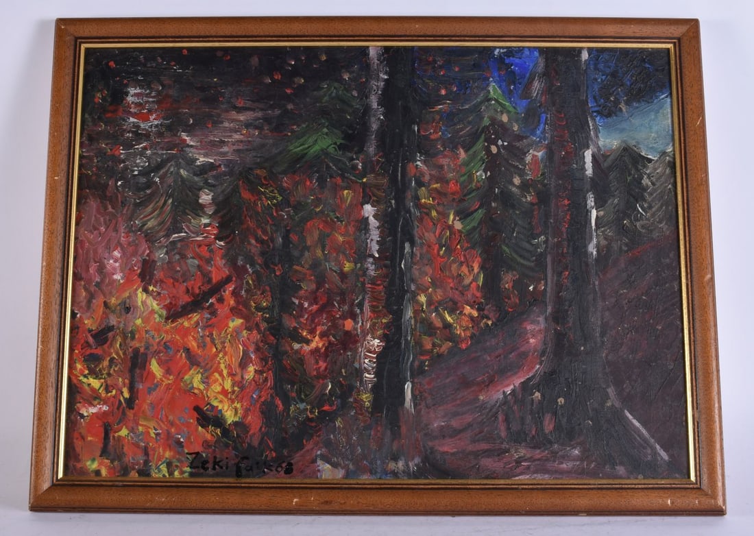 ATTRIBUTED TO ZEKI FAIK IZER (1905 - 1998) Turkish, Oil on board, Landscape. 58cm x 44 cm, image 54c (1 of 6)