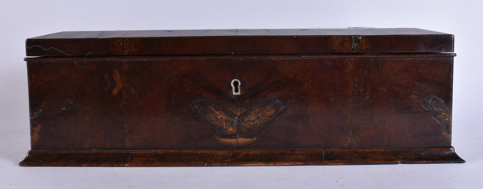 A LOVELY LARGE 18TH/19TH CENTURY LABURNUM WOOD WORK BOX. 48 cm x 25 cm x 15 cm. (1 of 8)