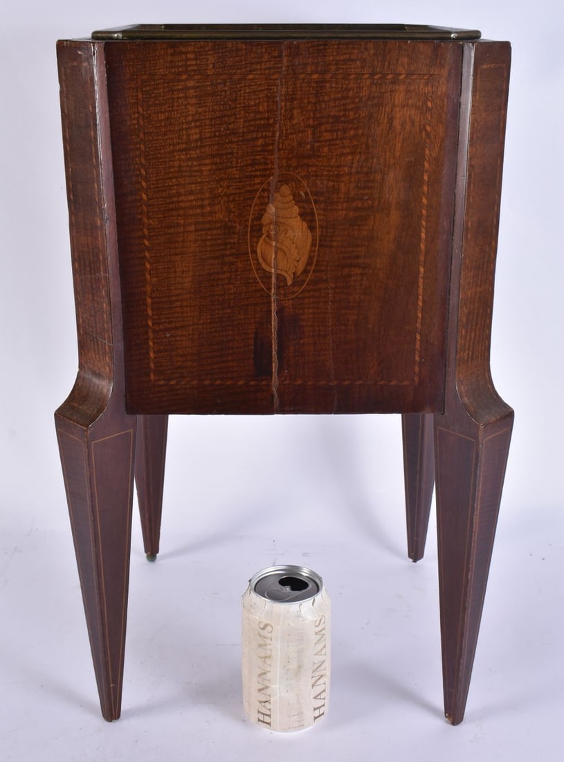 AN EDWARDIAN MAHOGANY JARDINIERE. 50 cm x 26 cm. (1 of 6)