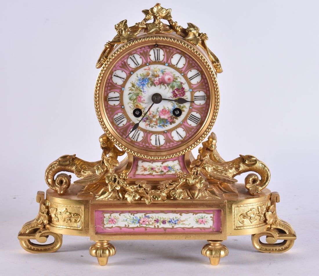 A 19TH CENTURY FRENCH ORMOLU DRUM CASED EIGHT DAY MANTEL CLOCK No 3391614, Jean Baptiste Delettrez.: A 19TH CENTURY FRENCH ORMOLU DRUM CASED EIGHT DAY MANTEL CLOCK No 3391614, Jean Baptiste Delettrez. 25 cm x 23 cm.