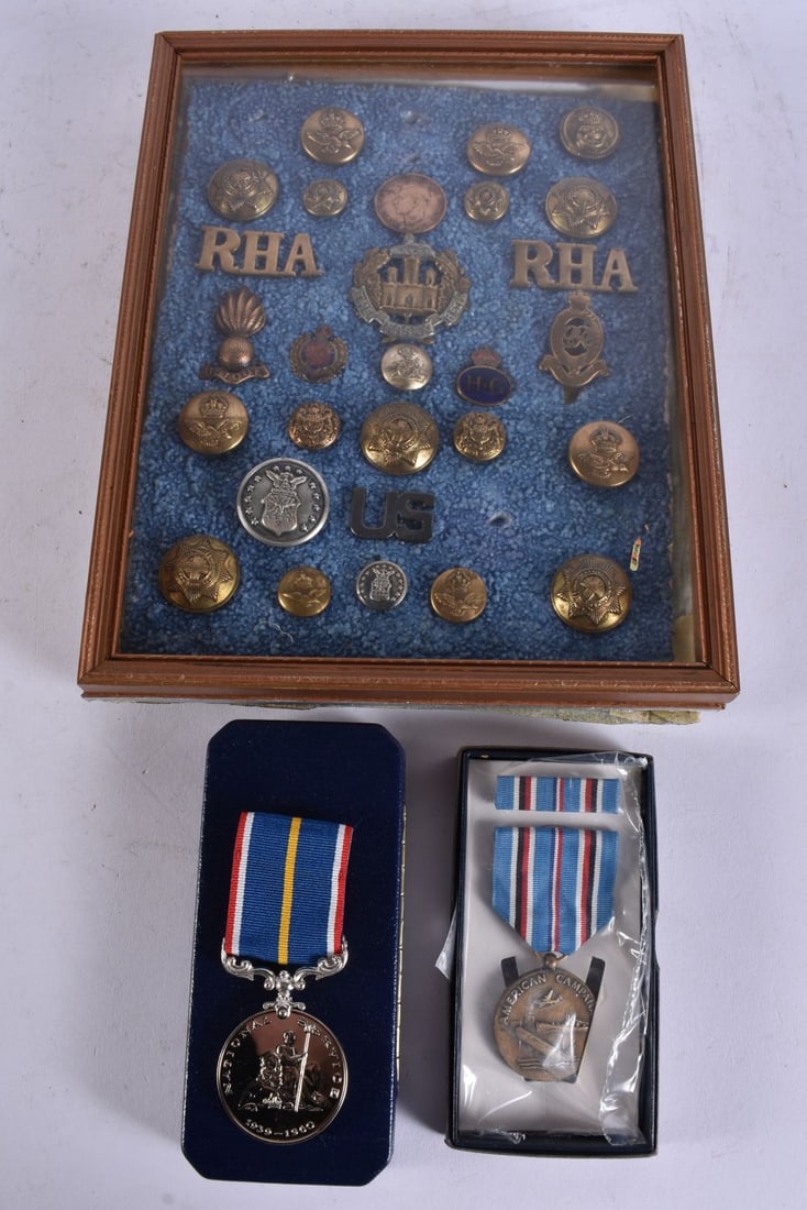 ASSORTED MILITARY BADGES together with a national service medal etc. (qty) (1 of 4)