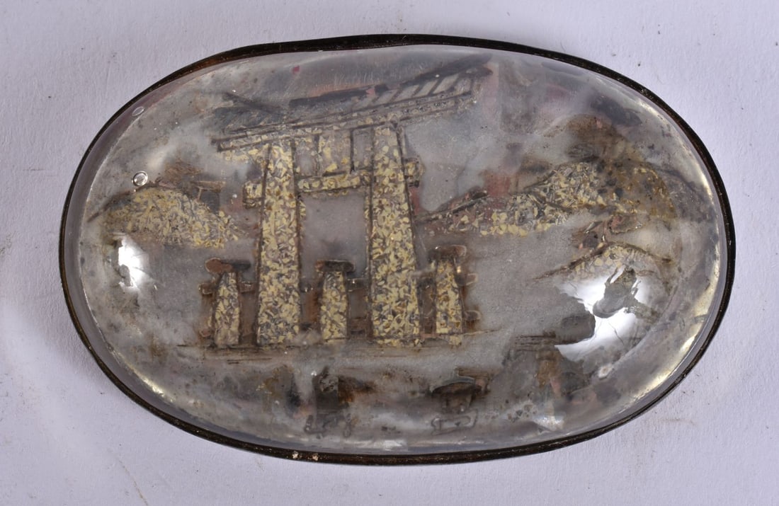 A LATE 19TH CENTURY JAPANESE MEIJI PERIOD SILVER MOUNTED PAPERWEIGHT. 8.5 cm x 4.5 cm. (1 of 5)