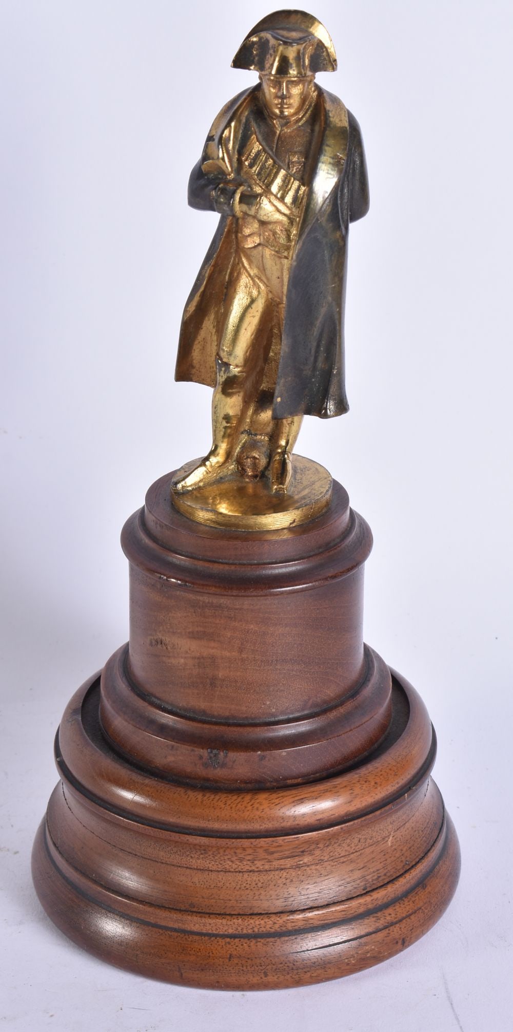 A 19TH CENTURY FRENCH GILT BRONZE FIGURE OF NAPOLEON. 26.5 cm high. (1 of 5)