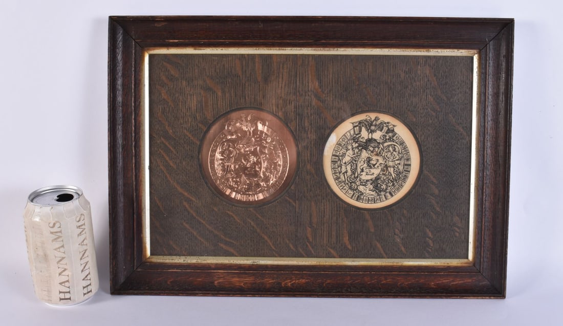 A FRAMED ENGRAVING with copper plate. 44 cm x 28 cm. (1 of 6)