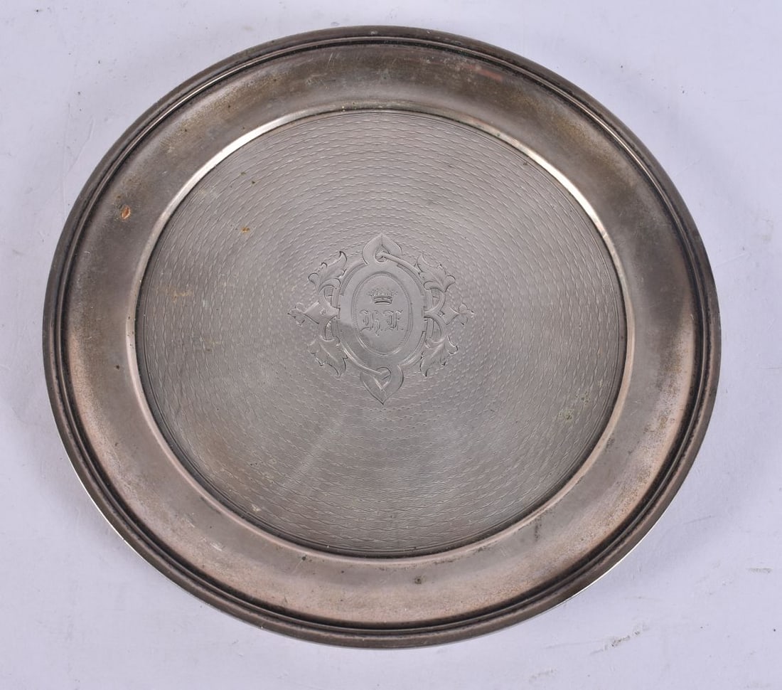 AN ANTIQUE RUSSIAN SILVER DISH. 178 grams. 18.5 cm wide. (1 of 4)