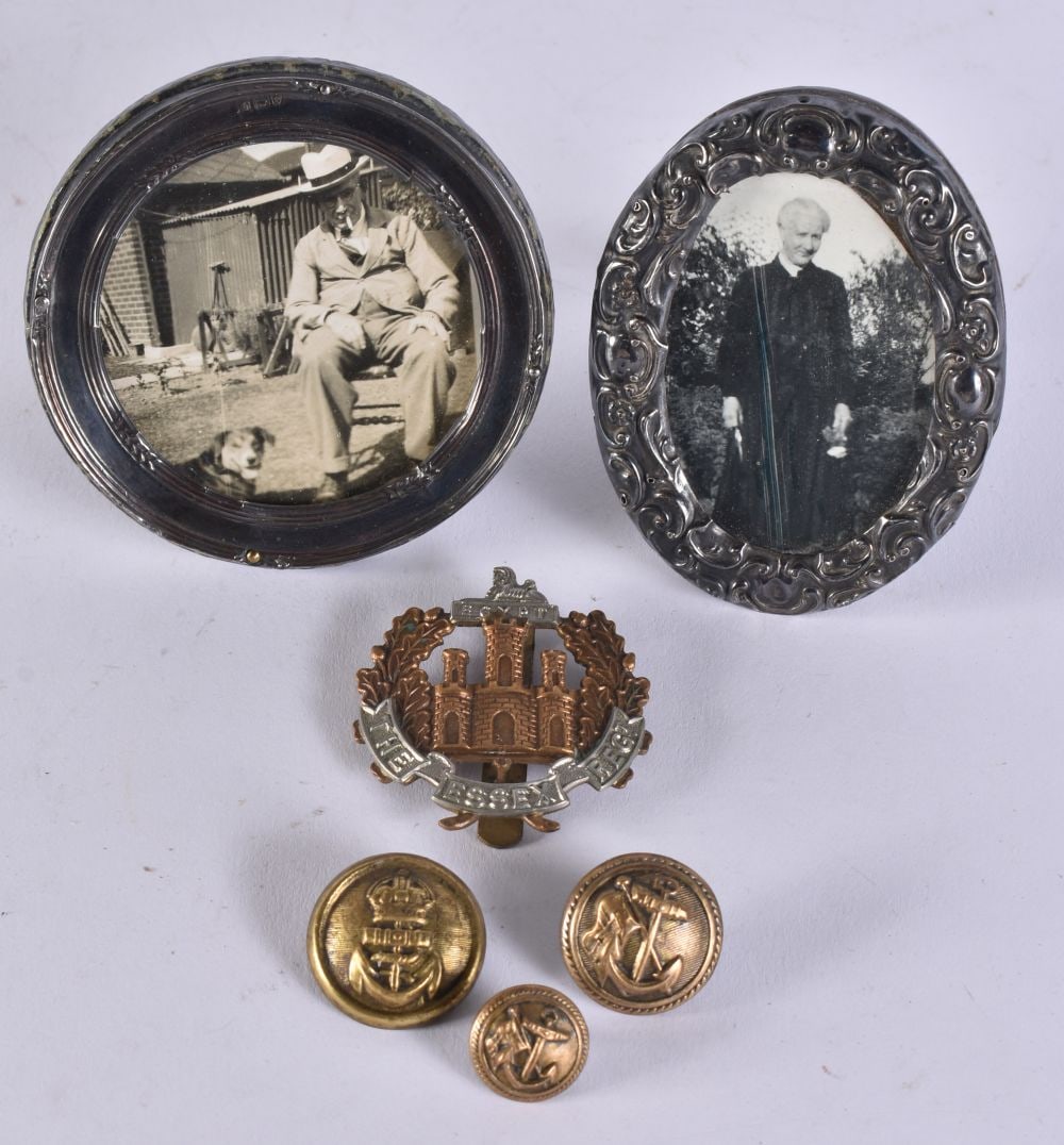 TWO MINIATURE SILVER FRAMES etc. (qty) (1 of 5)