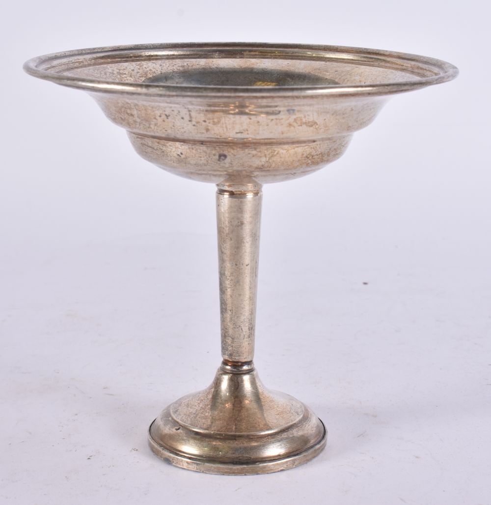 A SILVER COMPORT. 170 grams overall. 14 cm x 14 cm. (1 of 4)