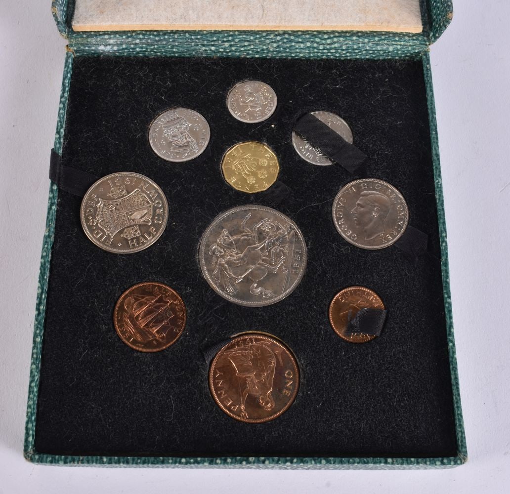 A 1951 FESTIVAL OF BRITAIN PROOF COIN SET. (qty) (1 of 4)