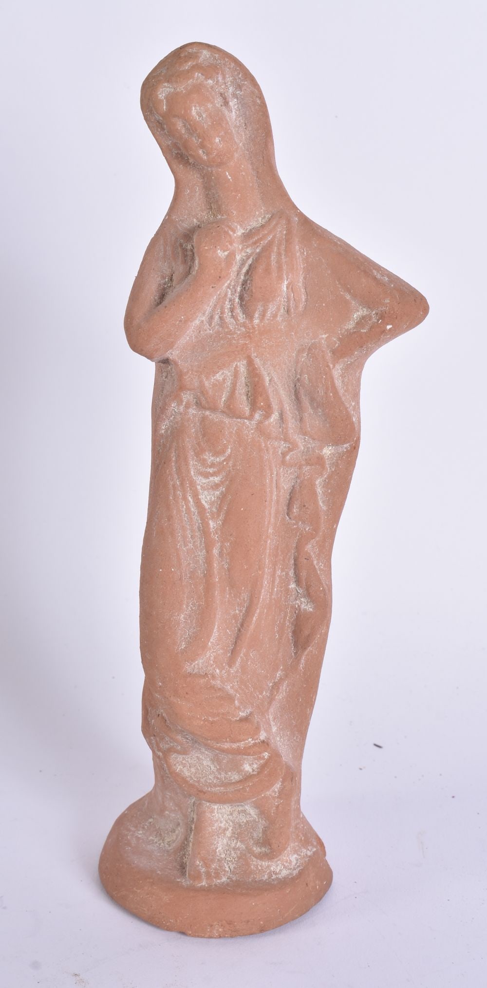 A GRAND TOUR TERRACOTTA FIGURE. 21 cm high. (1 of 4)