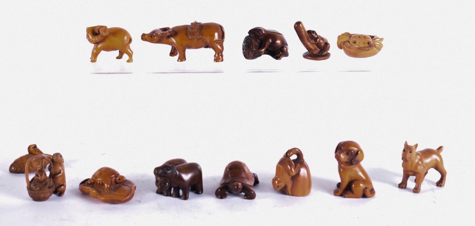 ASSORTED JAPANESE WOOD NETSUKES. (qty) (1 of 8)