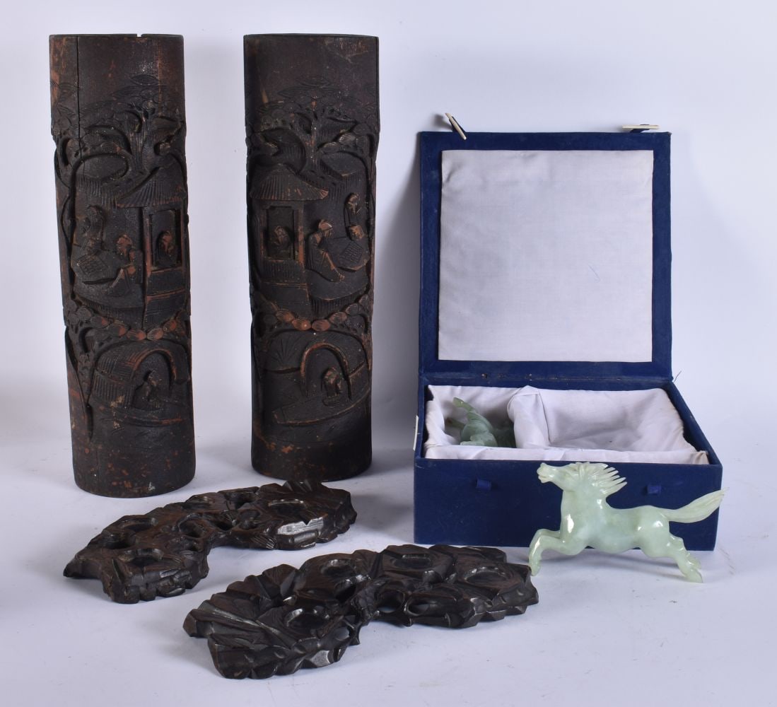 ORIENTAL BRUSH POTS etc. (qty) (1 of 3)